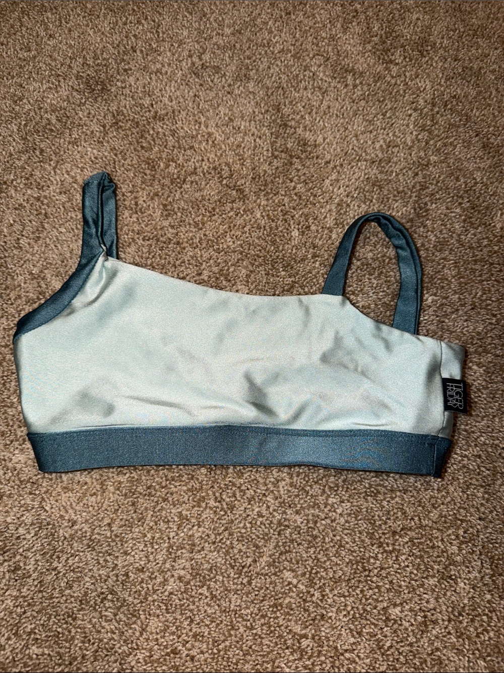 Tiger Friday- Shimmer Two Tone Blue Top. Adult XS